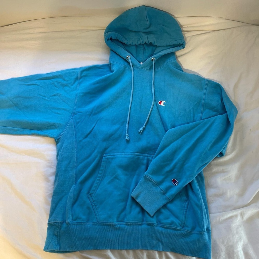Blue Unisex Champion Hoodie